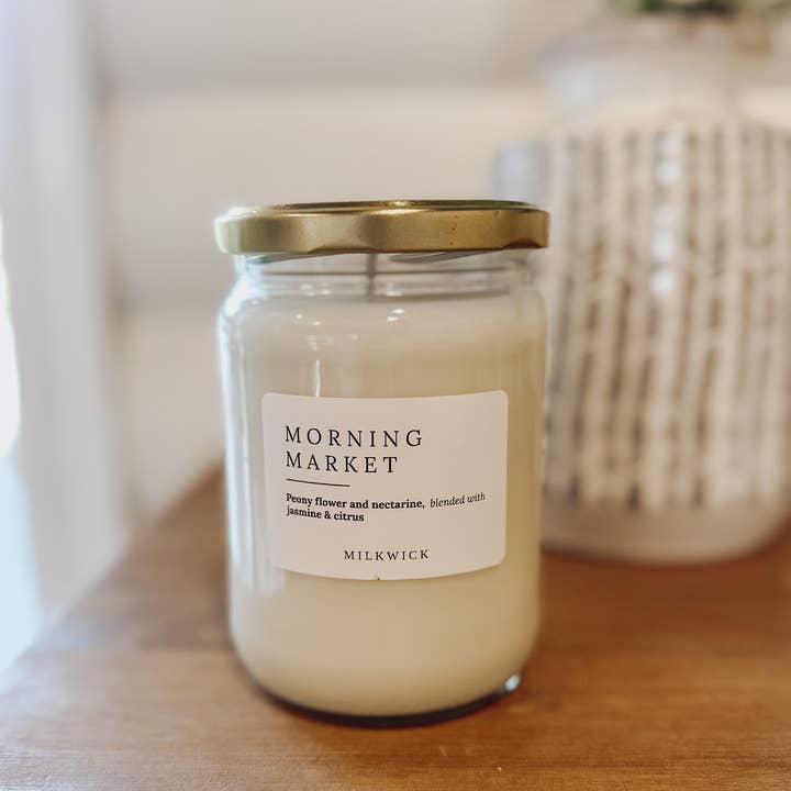 M I L K W I C K - Wholesale Jar/Filled Candle - Morning Market