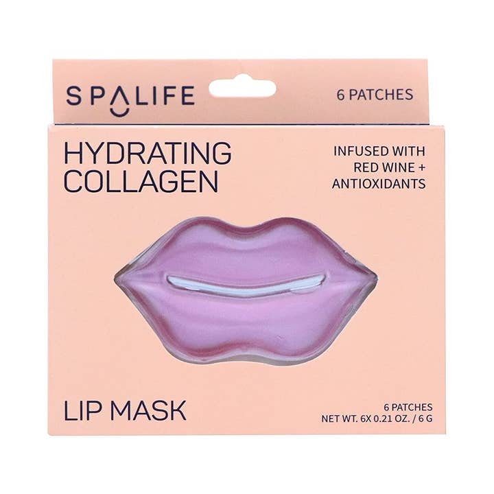 Hydrating Collagen & Red Wine Hydrogel Lip Masks - 8 Ct for wholesale by My Spa Life