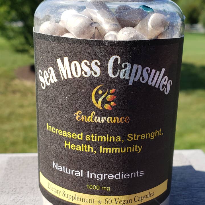 Endurance Wellness Products - Wholesale Oral Supplement/Vitamin - Sea Moss Capsules - (12 bottles containing 60 capsules each)