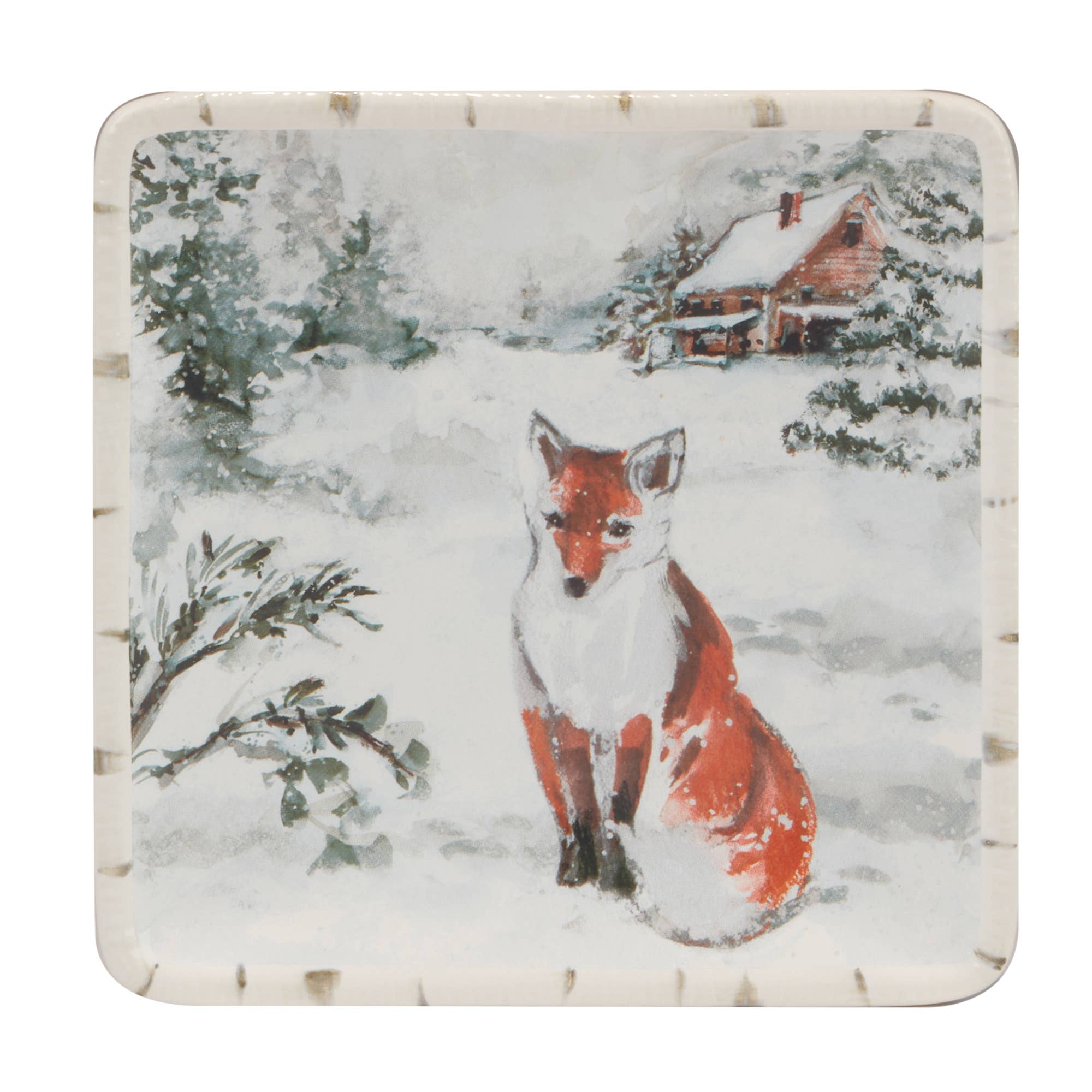 Certified International - Wholesale Dinner plate - Winter's Frost Christmas Canape Plate 6in asst.5