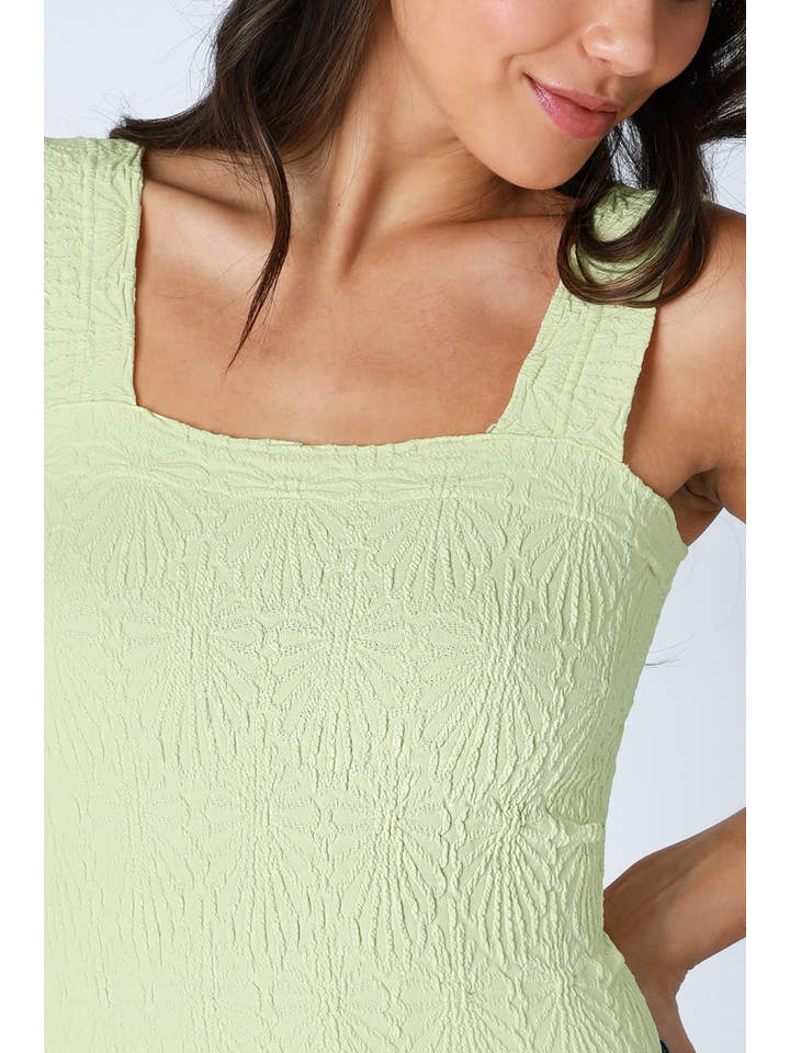 NIKIBIKI - Wholesale Knit Top - Women's - NS8416- Lace Textured Square Top