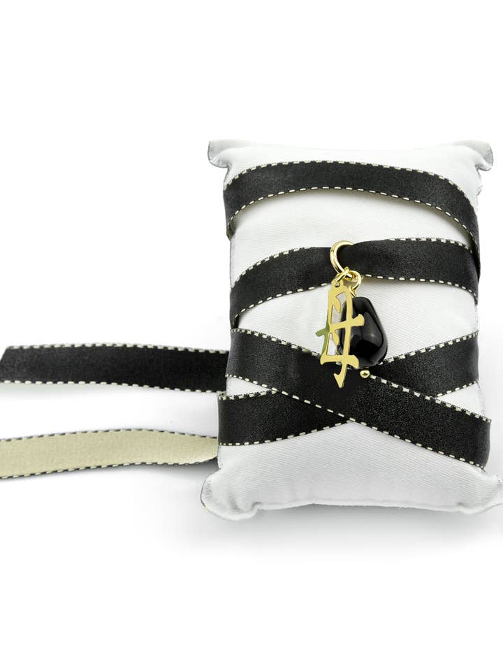 Kanji Mom Black Woven Necklace/Bracelet for wholesale by Lebole Maison