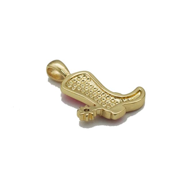 BestBeads&Beyond - Wholesale Individual Charm/Pendant - CZ Enamel Cowboy Boots Charm, Boots charm, Sku#FH209