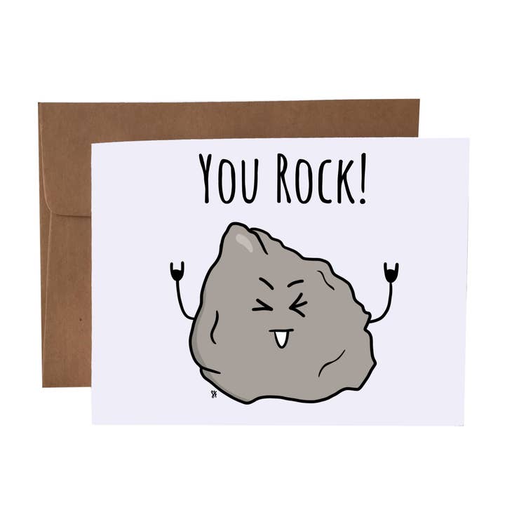 You Rock Pun Greeting Card for wholesale by SKP ink