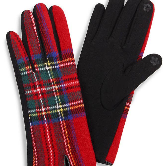 Hana - Wholesale Gloves - Women's - Tartan Plaid Gloves