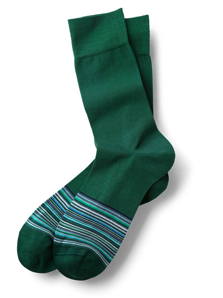 Calcetines Business Light verde a media raya para venta al por mayor de BLACKSOCKS