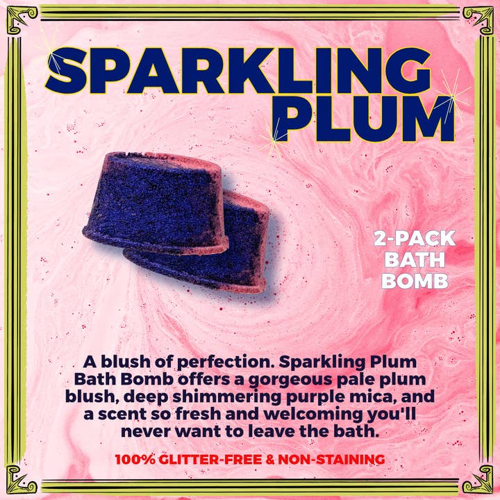 Sparkling Plum - Uber Moisturizing Bath Bomb (2-Pack) for wholesale by The Butters Hygienics Co.