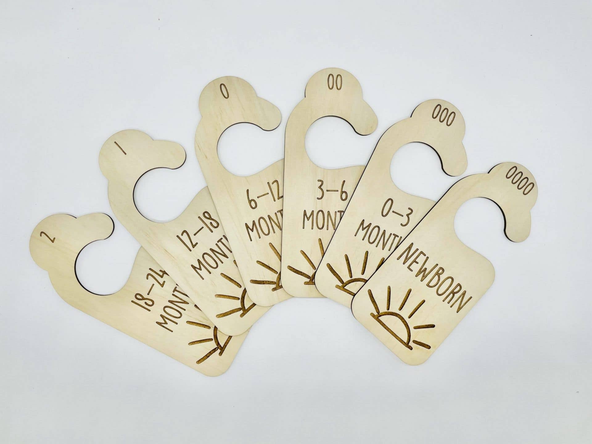 Timber Tinkers - Wholesale Clothes hangers - Nursery Wardrobe Dividers - Sun4