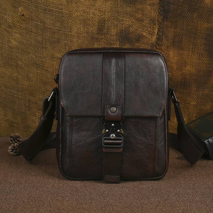 Leather Crossbody Shoulder Bag with Buckle Front Detail
for wholesale by Modenaire