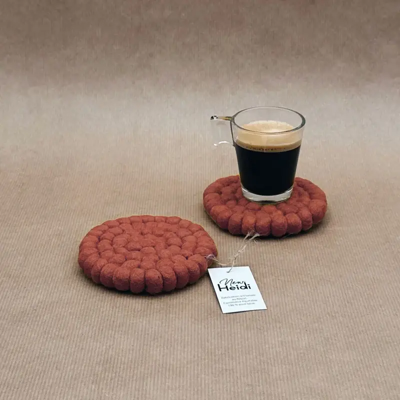 New Heidi - Wholesale Coasters - Set of 2 "ball" felt coasters - New Heidi8