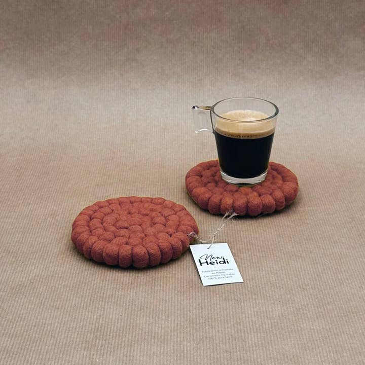New Heidi - Wholesale Coasters - Set of 2 "ball" felt coasters - New Heidi8