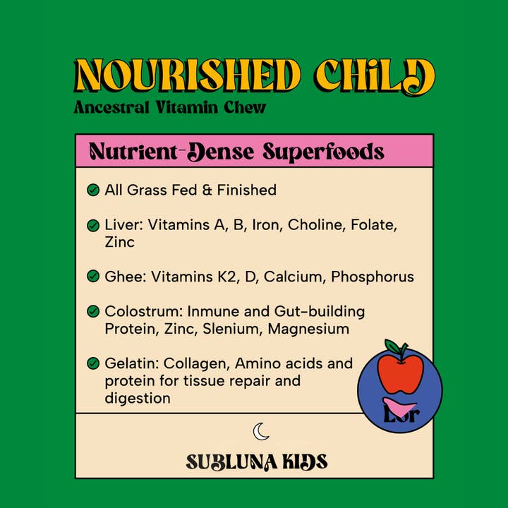 SubLuna - Wholesale Oral Supplement/Vitamin - Nourished Child: Ancestral Vitamin Gummy - Chocolate Cherry4