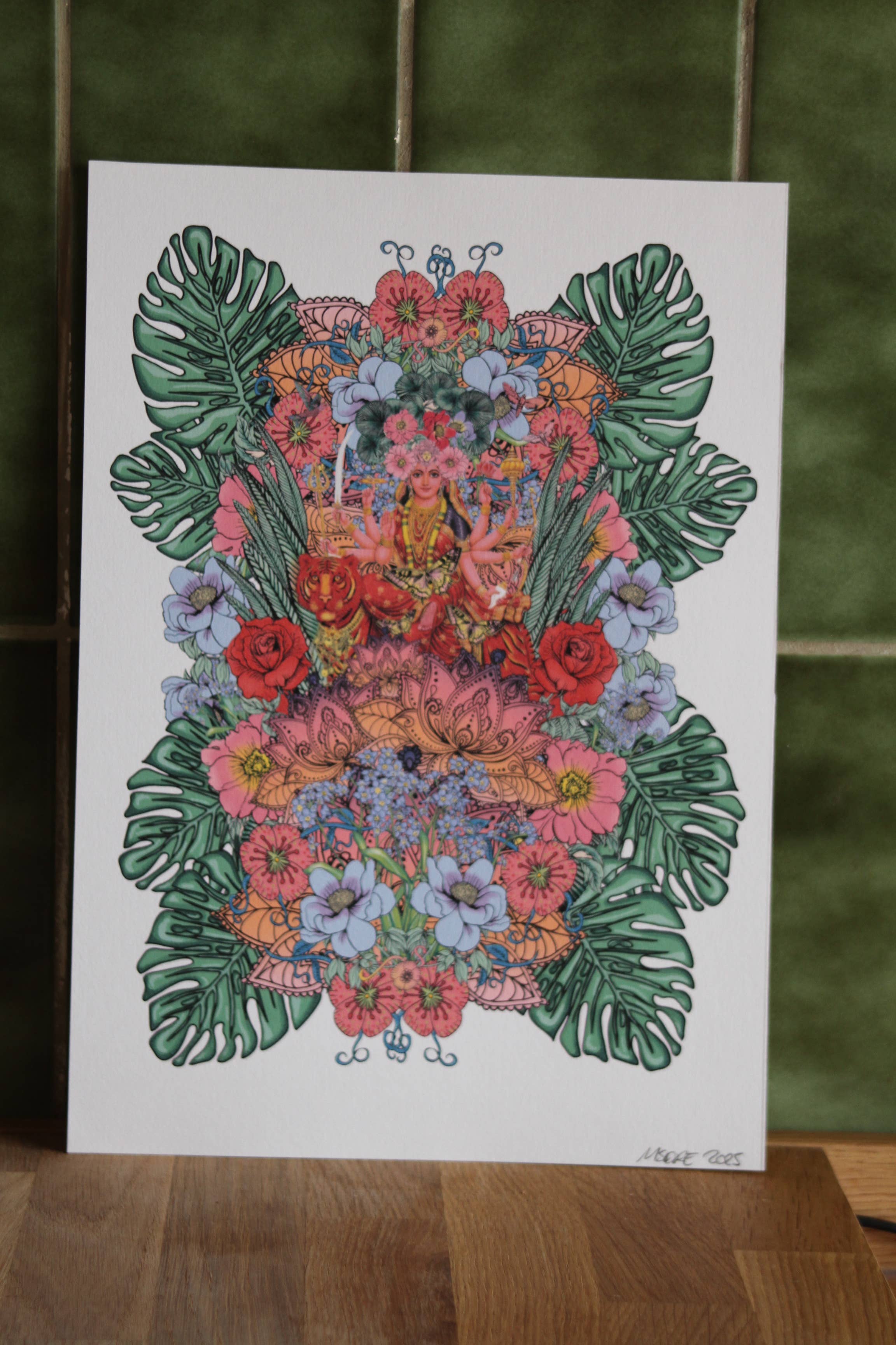 Msdre – wholesale Art print – Durga Ma Indian Goddess Hindu Hinduism God Giclee'