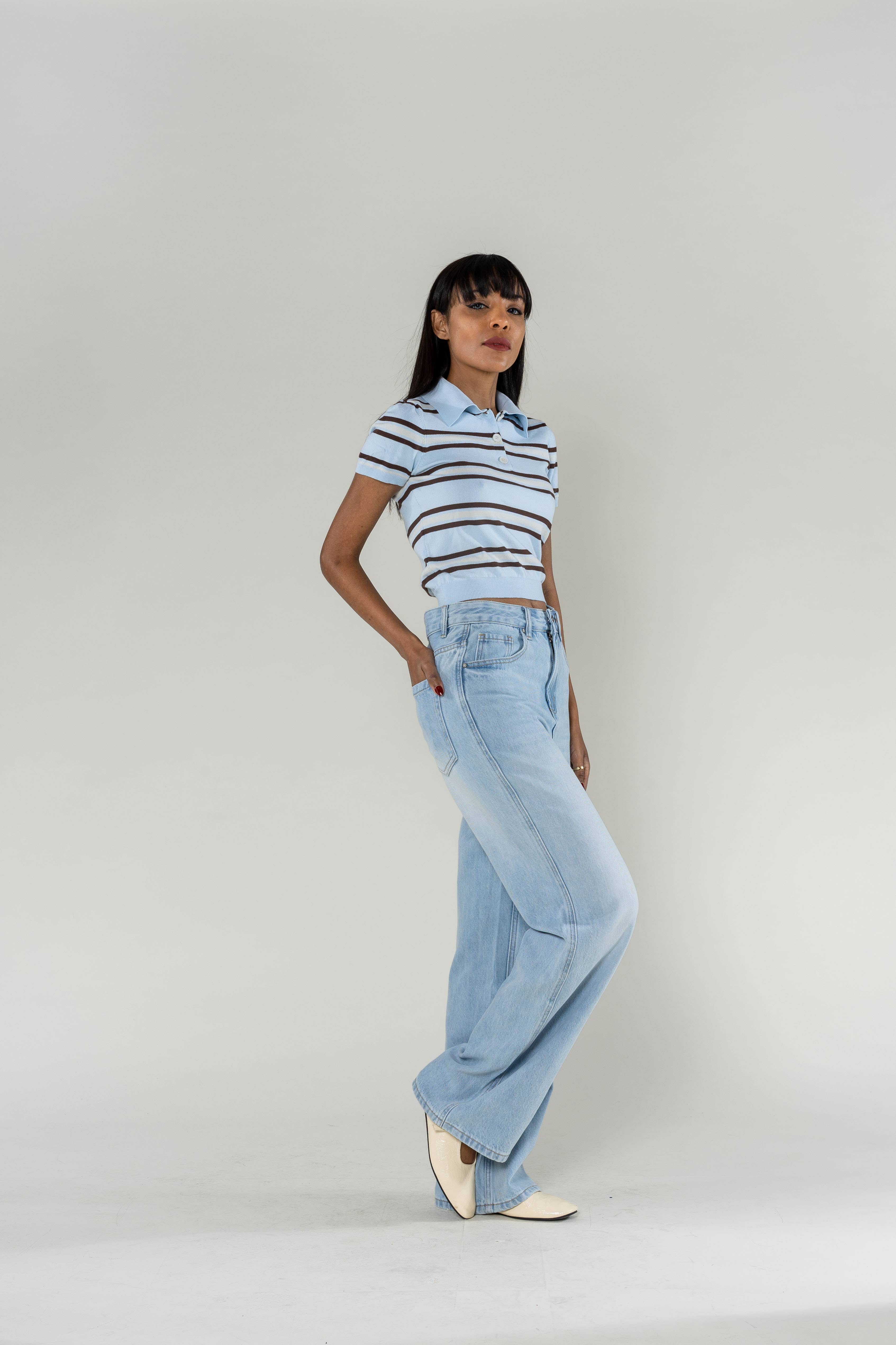 Nina Carter - Venta al por mayor Vaqueros - Mujer - Jean Lyocell Nina Carter de talle alto, corte recto ancho14