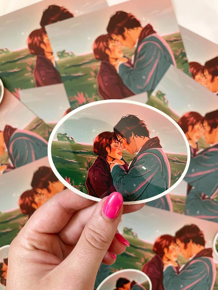 Autocollant Orgueil et Préjugés pour la vente par Brittany Keller Art