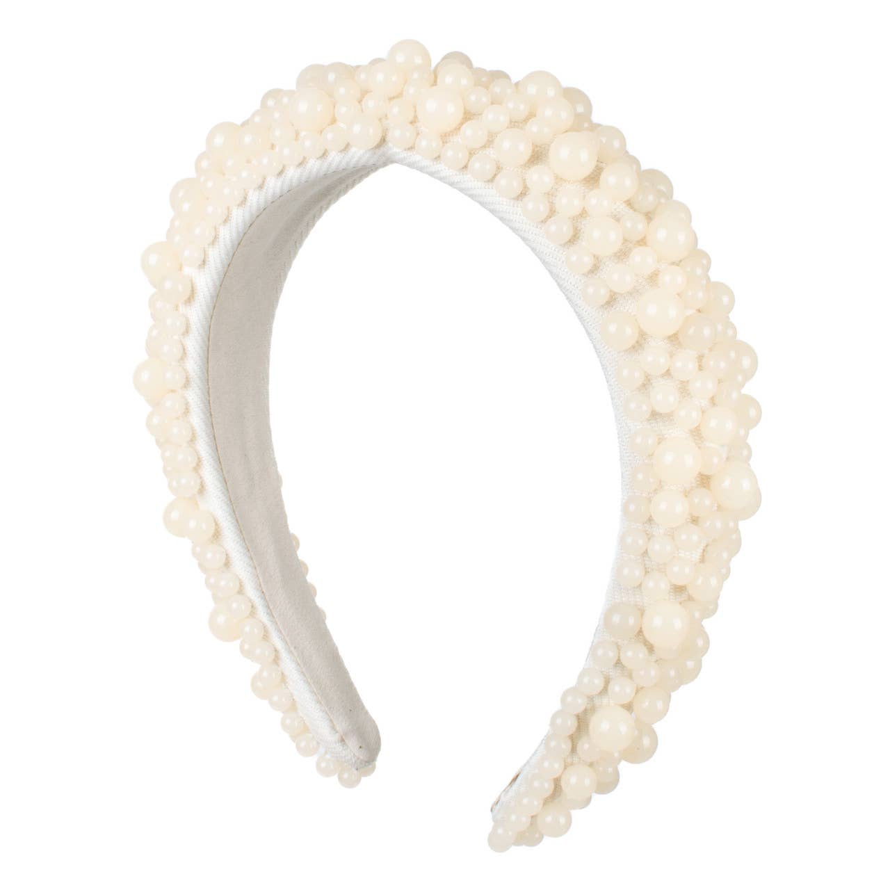 Selini New York - Wholesale Fashion Headband - Women's - Luxury Pearl Padded Headband-PHB10541