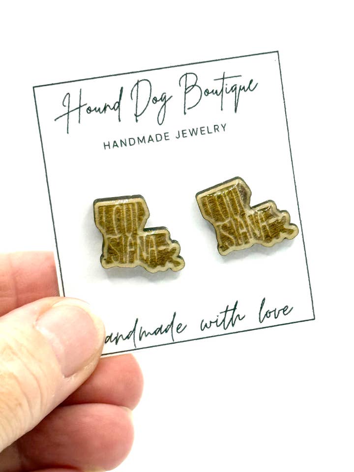 Louisiana Ohrringe für den Großhandel von Hound Dog Boutique