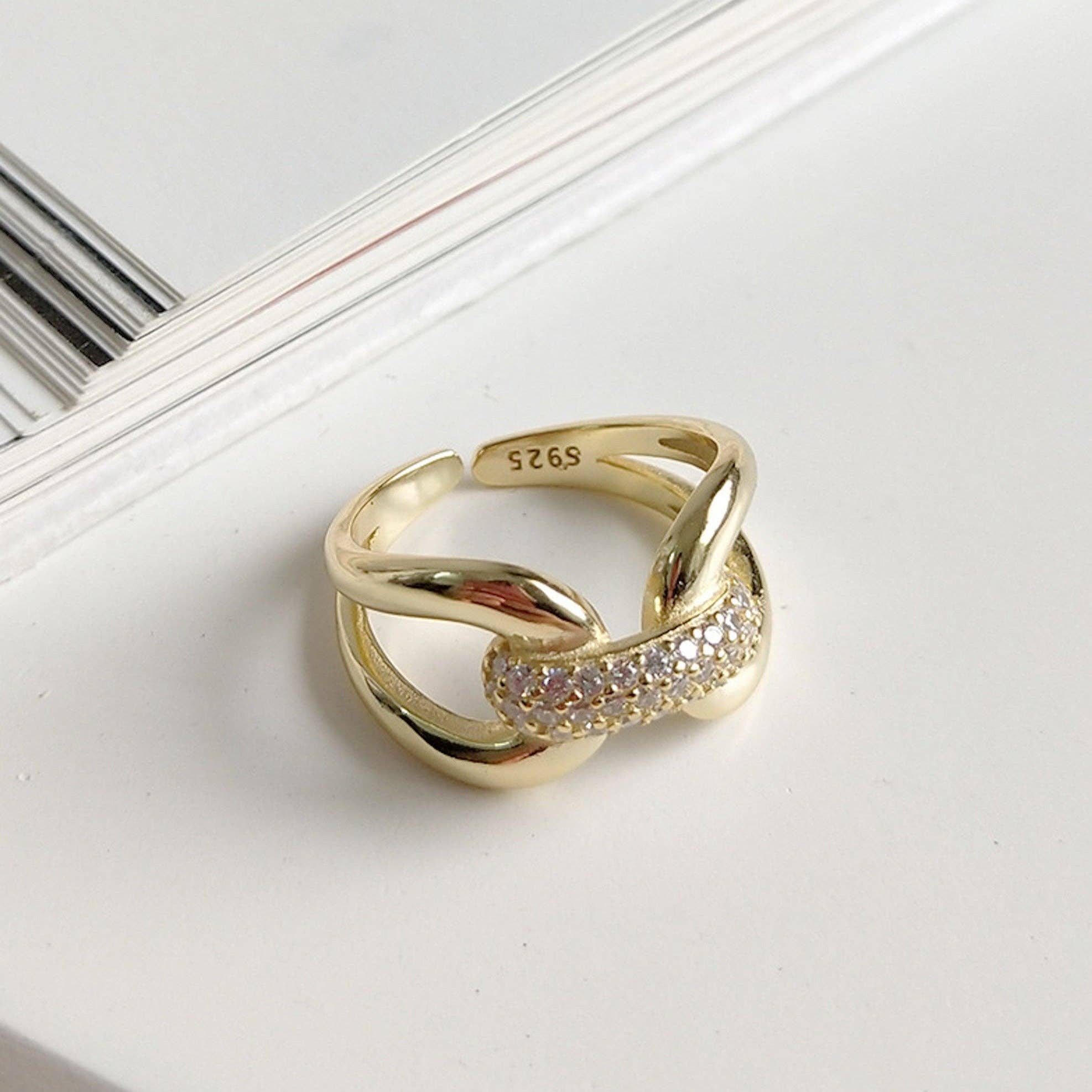 14K Gold Diamante Wrap Ring for wholesale on Faire2