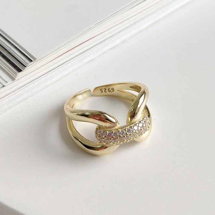 14K Gold Diamante Wrap Ring for wholesale on Faire2
