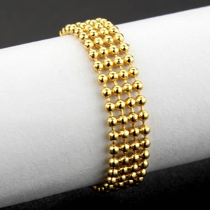 3W1621 - Bague en laiton rhodié sans pierre sans pierre pour la vente par Alamode