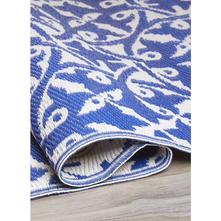 Fab Habitat - Wholesale Area Rug - San Juan - Dark Blue Farmhouse Outdoor Rug for Patio