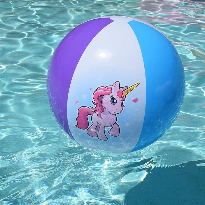 Innovarix - Wholesale Beach/Pool Toy - Kids & Baby - CocoNut Float Jumbo Unicorn Beach Ball - 27"
2