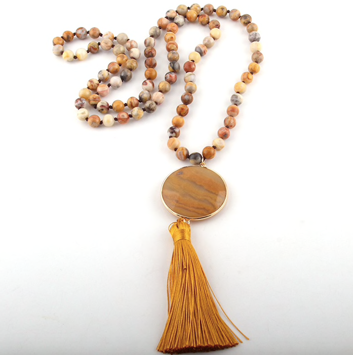 Kate Tuesday Jewelry - Wholesale Pendant/Charm Necklace - Precious Stone Tassel Statement Necklace2