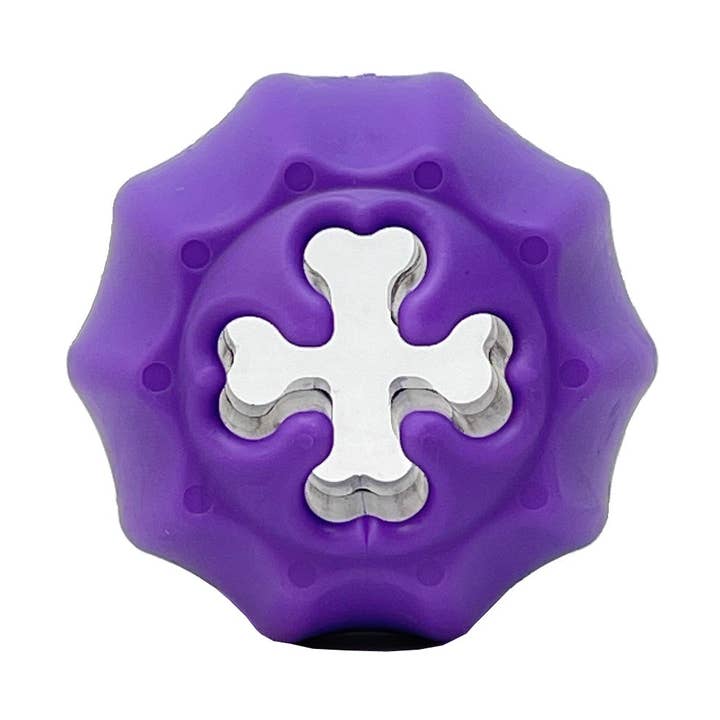 MKB Cross Bones Treat Pocket - Medium - Purple for wholesale by SodaPup Dog Toys