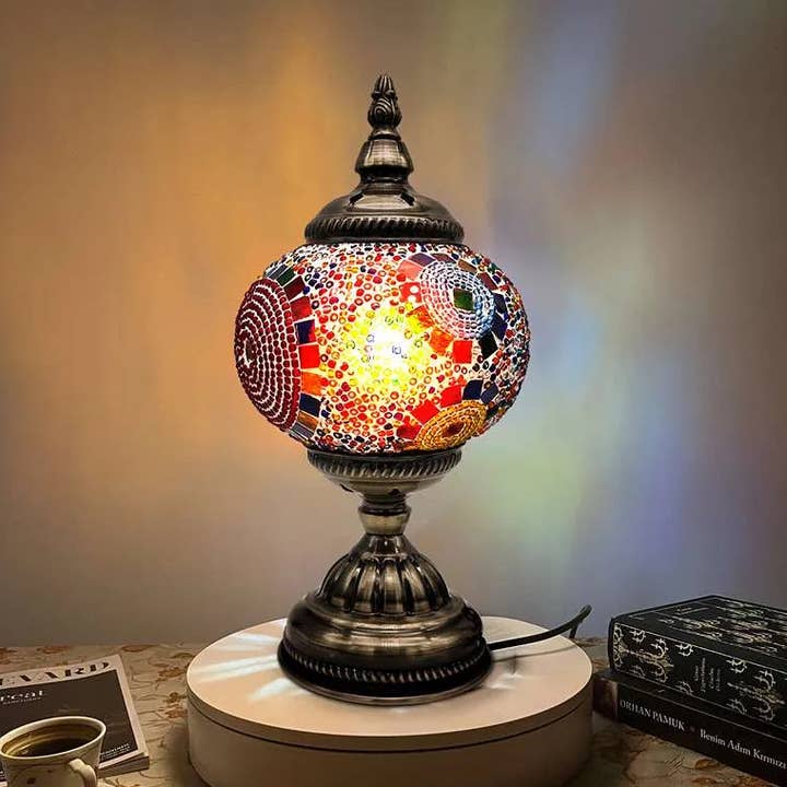 Mosaic Glass Table Lamp | UK Modern Home Decor~4968 and other Purchase Wholesale mosaic lamp. Free Returns & Net 60 Terms on Faire trending on Faire.