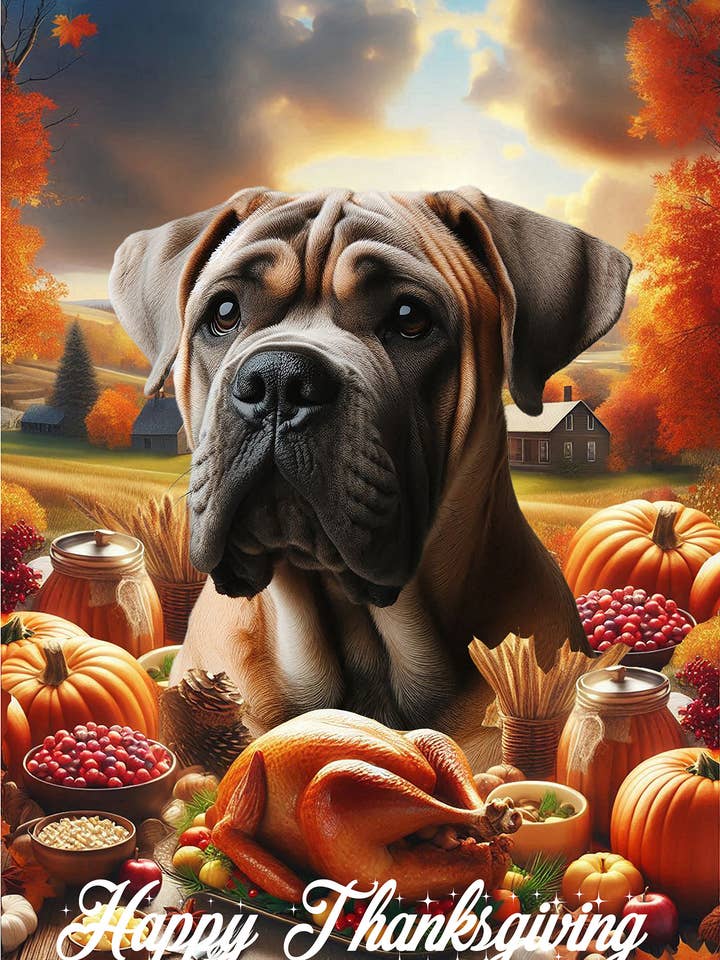 Cane Corso Fauve Non Coupé - Drapeau de Maison de Thanksgiving pour la vente par Best of Breed Products