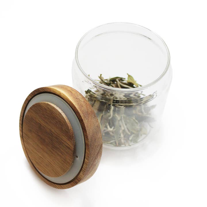 Teapro – wholesale Burkar – Teapro glasburk med lock i akaciaträ, 450 ml2