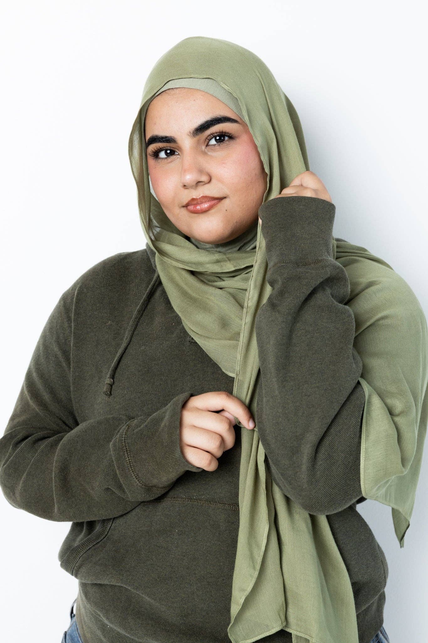 Bella Hijabs - Wholesale Hijab - Women's - Modal Hijab - Zaytoon Olive Green2
