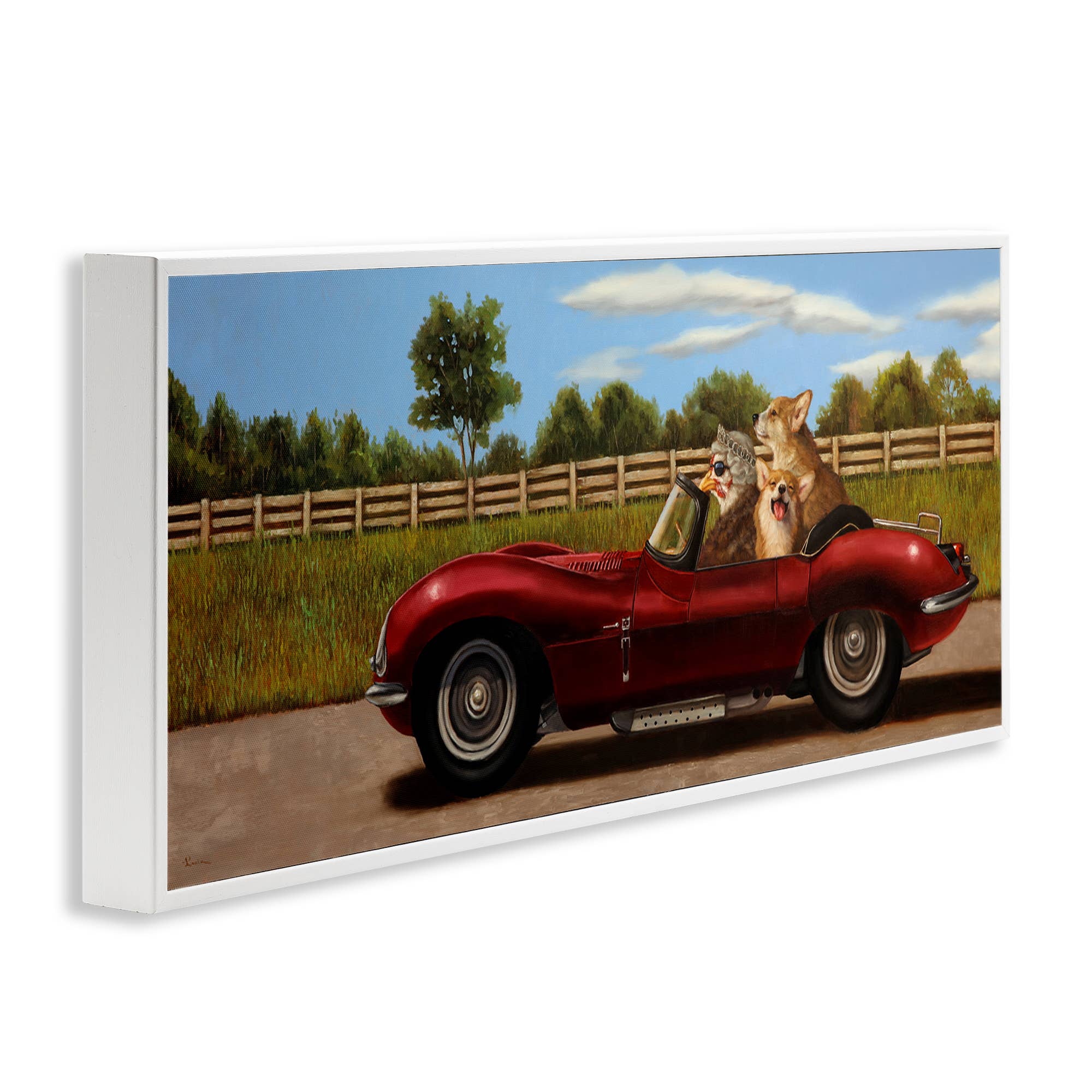 Stupell Industries – wholesale Wall sign – Animals in Sports Car - Framed Wall Art15