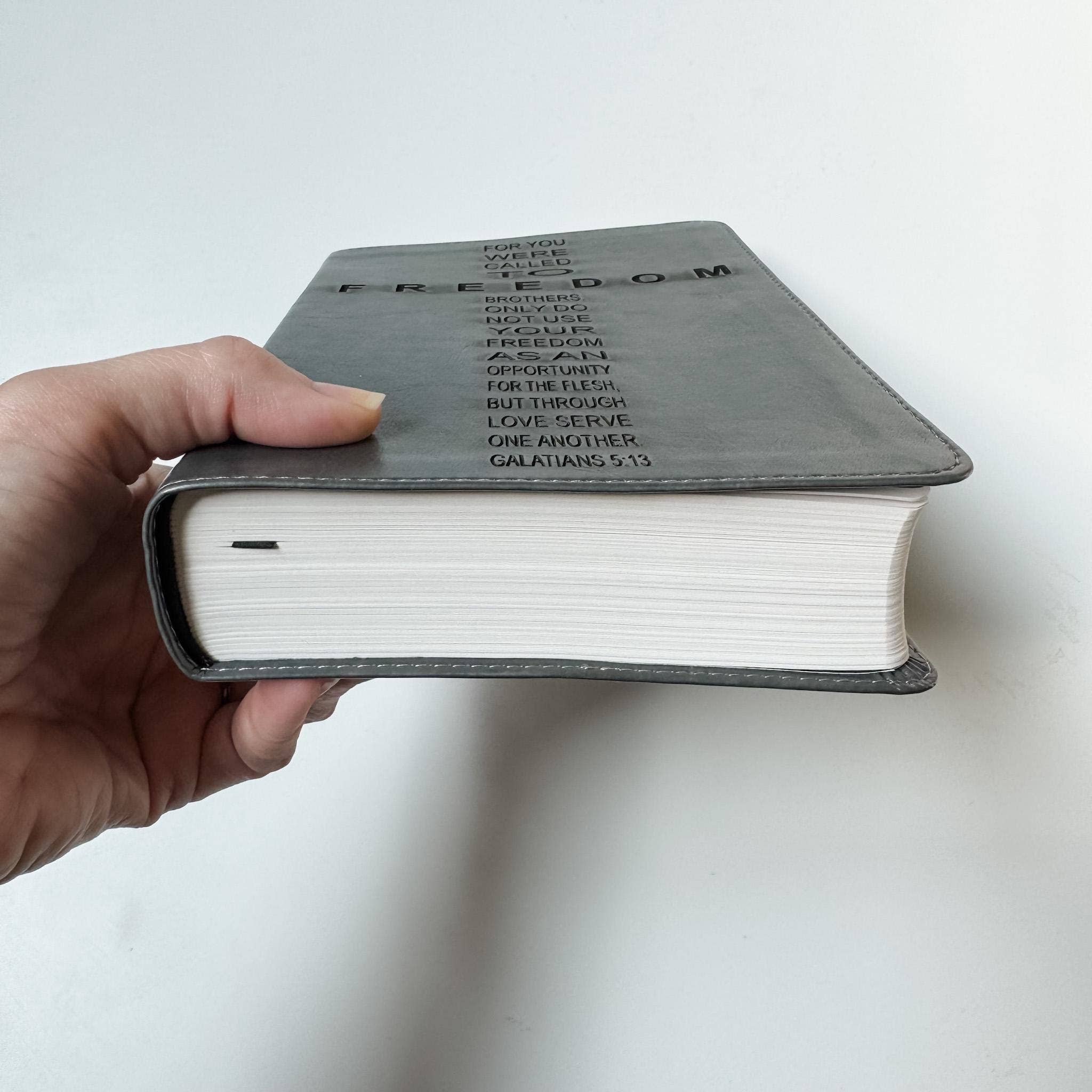 Joy Creative Bibles - Wholesale Religion - ESV Gray Student Study Bible - Called to Freedom - CUSTOM3