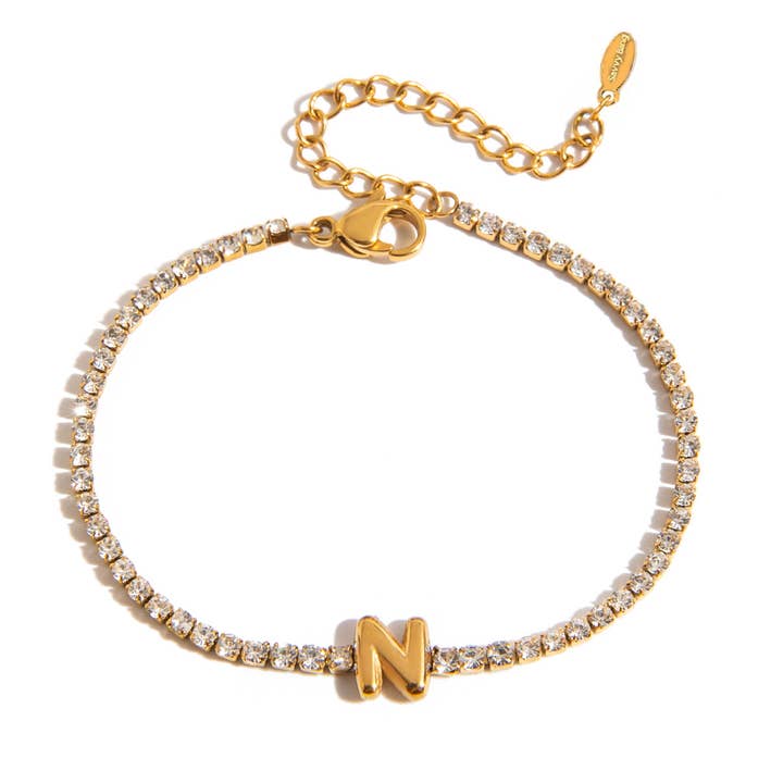 Savvy Bling - Wholesale Tennis Bracelet - Initial Tennis Bracelet Water Resistant13