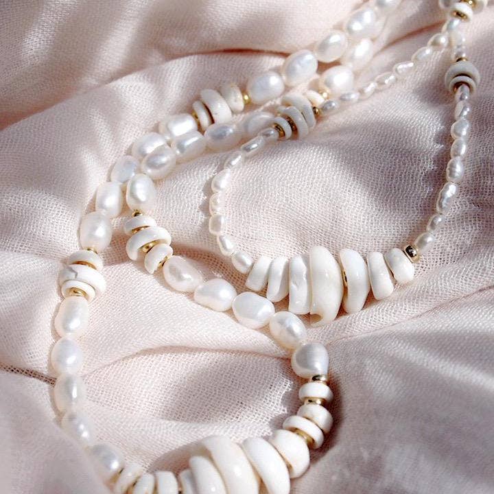 Ke Aloha Jewelry – Engroshandel Perlehalskæde – Guld Puka Shell perle perle halskæde - Maka11