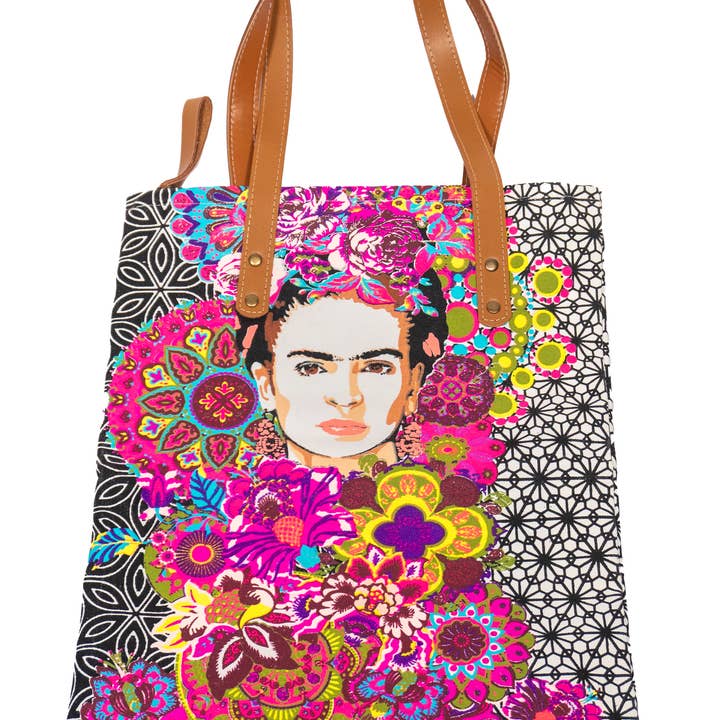 Lumily – Engroshandel Tote bag - Dame – Frida Kahlo Trykt Mulepose med Lynlås - Thailand7