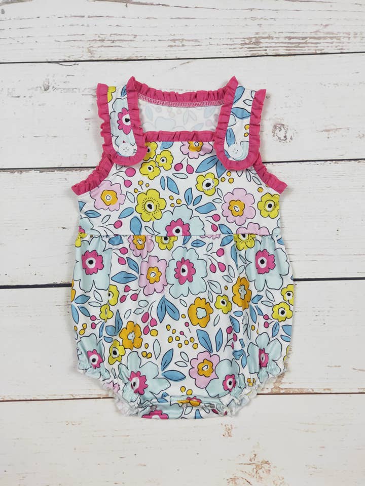 sassy kids palace - Wholesale Bodysuit (Non-Footed) - Baby - Flower Printed Baby Bubble