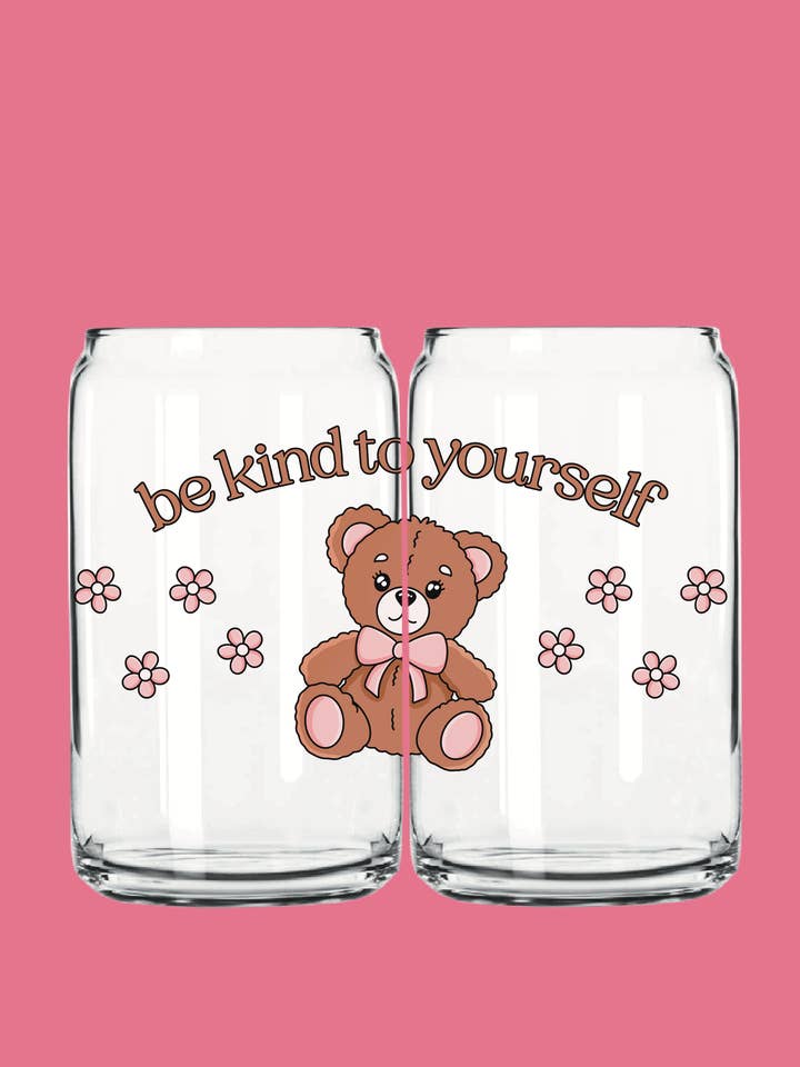 Be Kind To Yourself Beer Can Glass for wholesale by YellowBridge