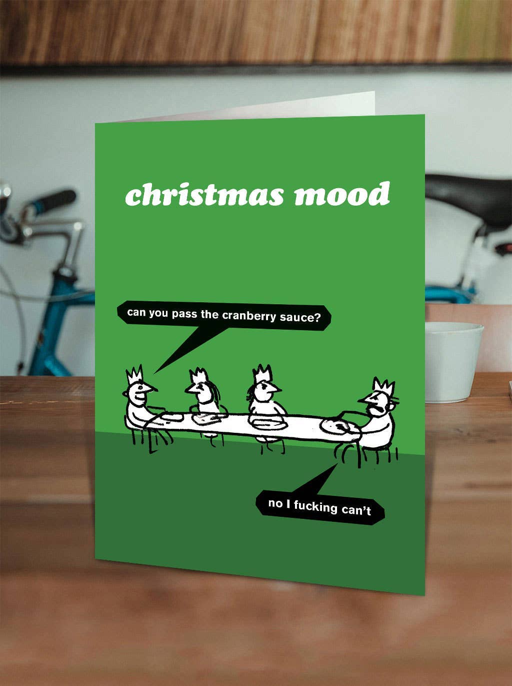 Brainbox Candy - Vente Cartes de Noël - Carte de Noël amusante — Pass Cranberry Sauce de Modern Toss1