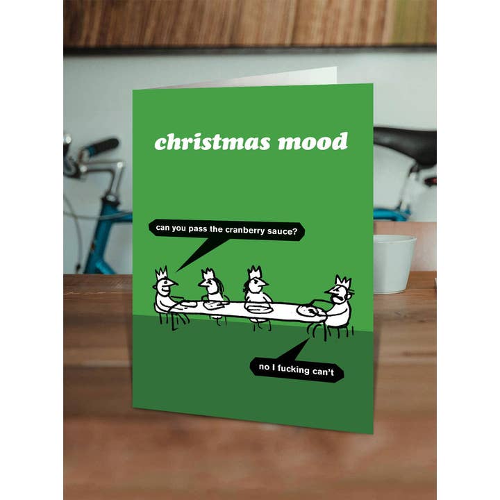 Brainbox Candy - Vente Cartes de Noël - Carte de Noël amusante — Pass Cranberry Sauce de Modern Toss1