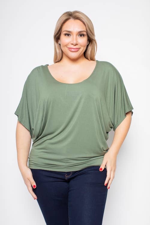 Curve Market - Wholesale Knit Top - Women's - PLUS SIZE BATWING KNIT TOP5