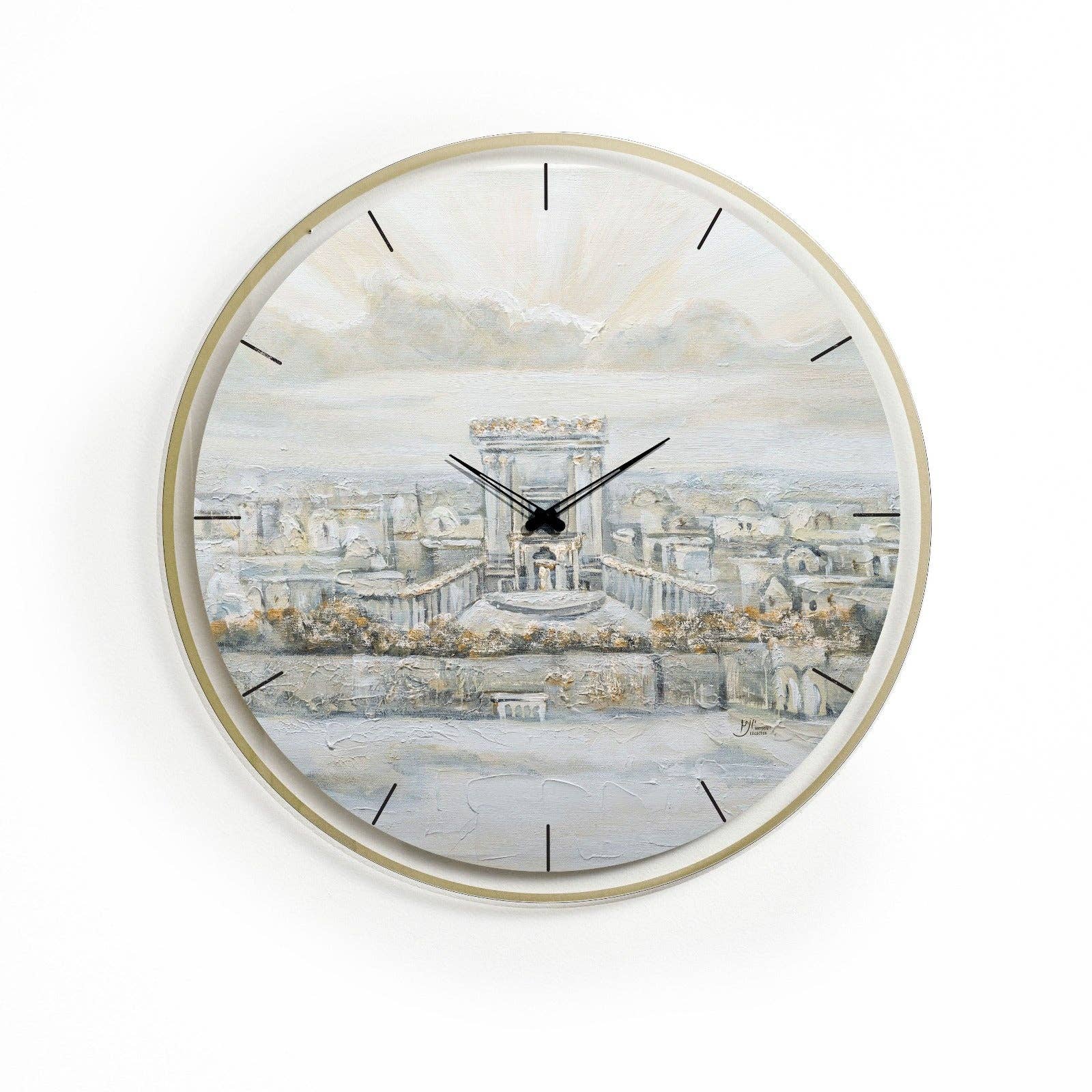 Waterdale Collection – wholesale Wall clock – Painted by Yonatan Bais Hamikdash Clock
