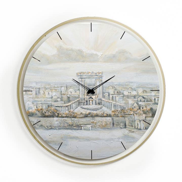 Waterdale Collection – wholesale Wall clock – Painted by Yonatan Bais Hamikdash Clock0