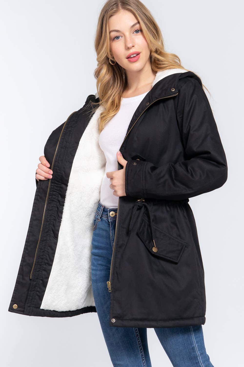 Active Basic | Active USA - Vente Veste – femme - Veste utilitaire à capuche en peluche doublée polaire19