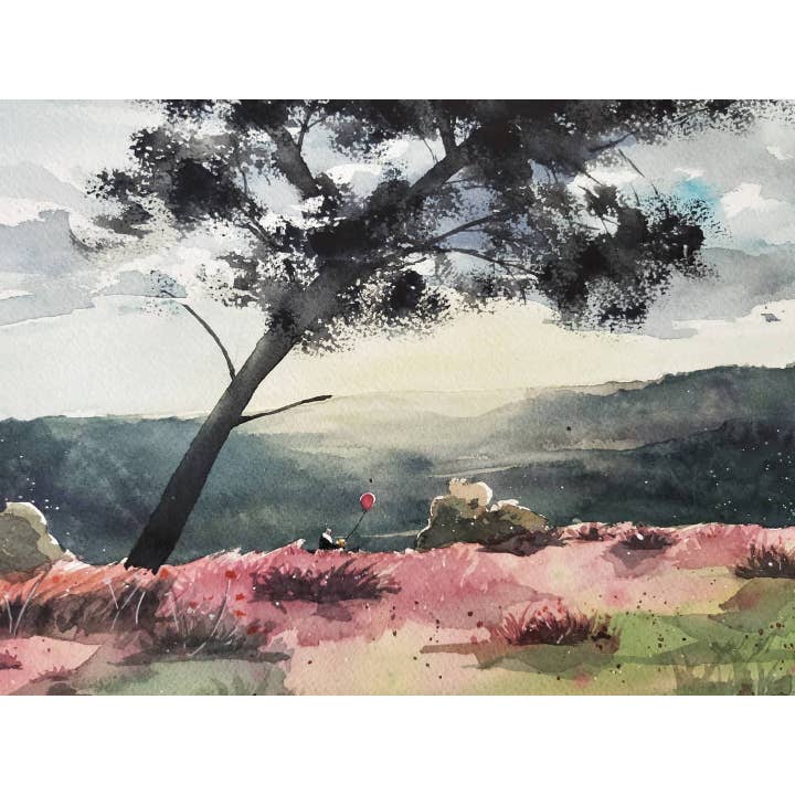 Winnie the Pooh With Christopher Robin Art Print for wholesale by NananStudio