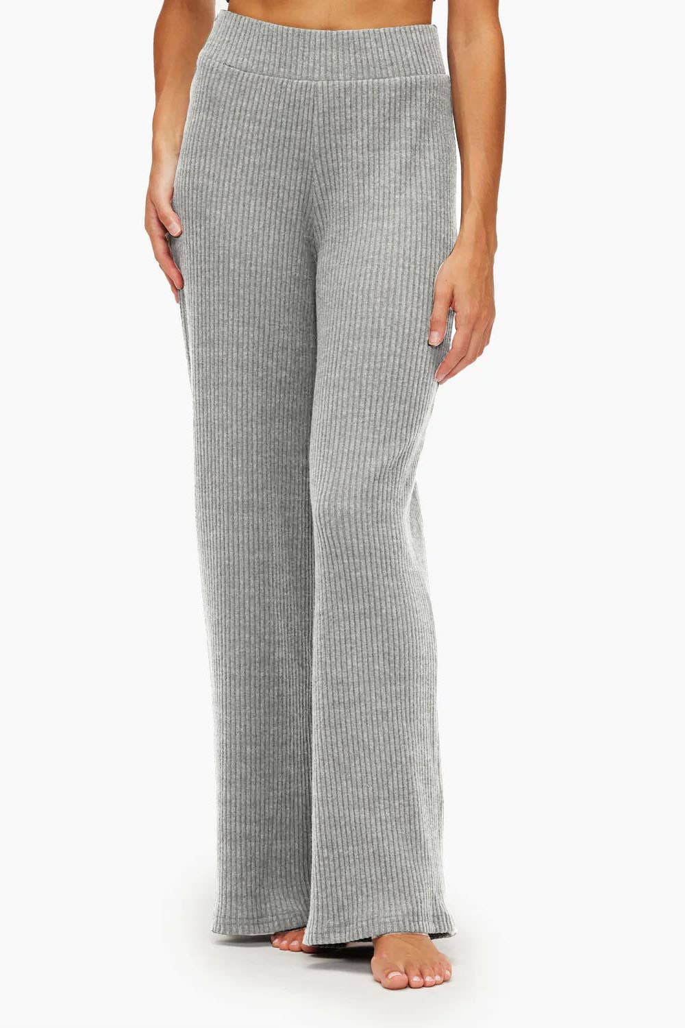 Color 5 – Engroshandel Loungesweatpants/jogginbukser – til kvinder – Color 5 ribstrikkede, bløde loungbukser med højtaljet vidde8