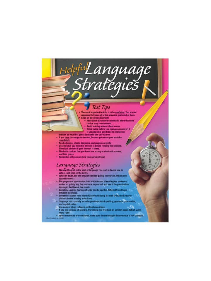 Language Arts Testing Tips for wholesale by Carson Dellosa Education