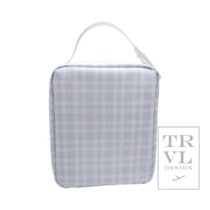 Lunch Box Insulated Lunch Bag - Pimlico Plaid Blue for wholesale on Faire