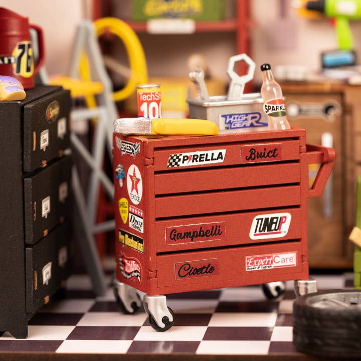 Hands Craft - Wholesale DIY Craft Kit - DIY Miniature House Kit: Garage Workshop13